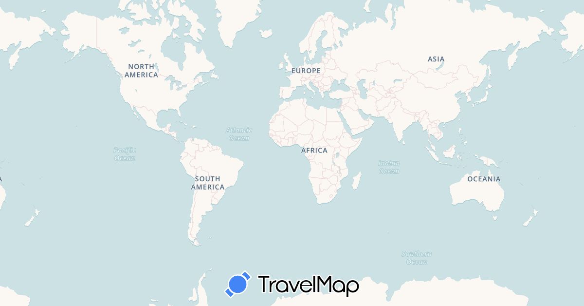 TravelMap itinerary: driving, bus, plane, train, boat, motorbike, taxi in Australia, United Kingdom, Indonesia, Cambodia, Thailand, Vietnam (Asia, Europe, Oceania)
